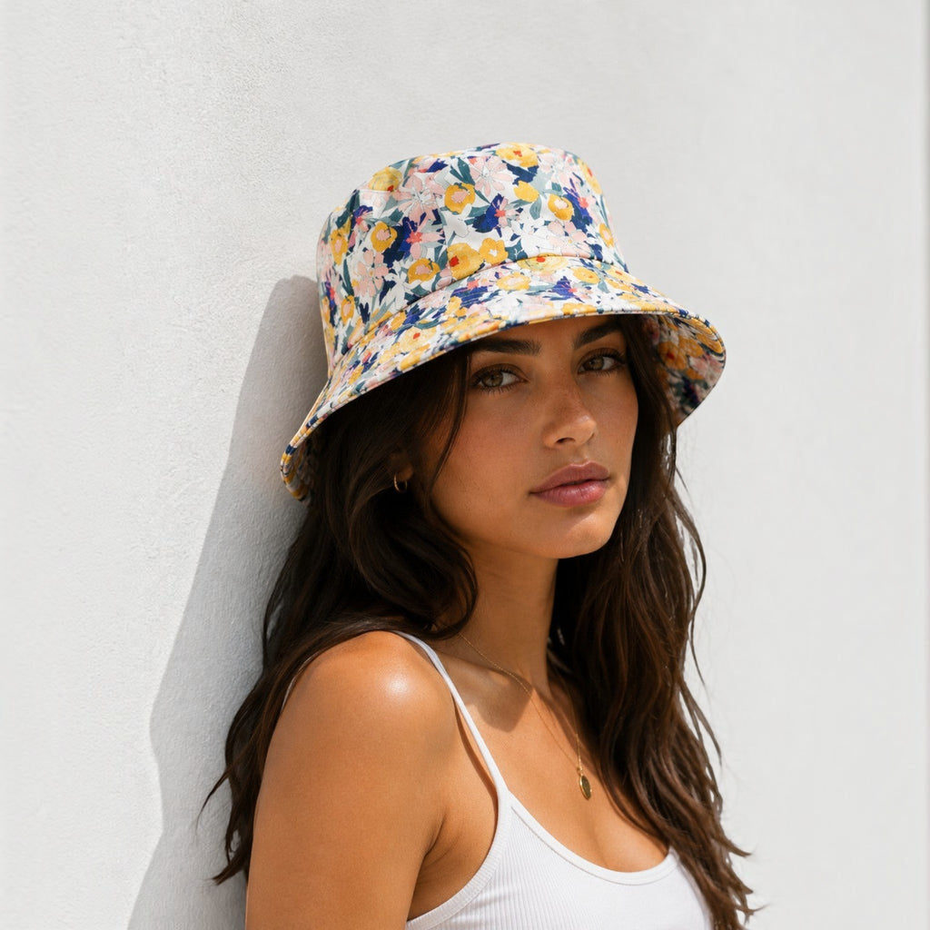 Chapeau Bob Réversible à Motifs Floraux - Bob - LINETA