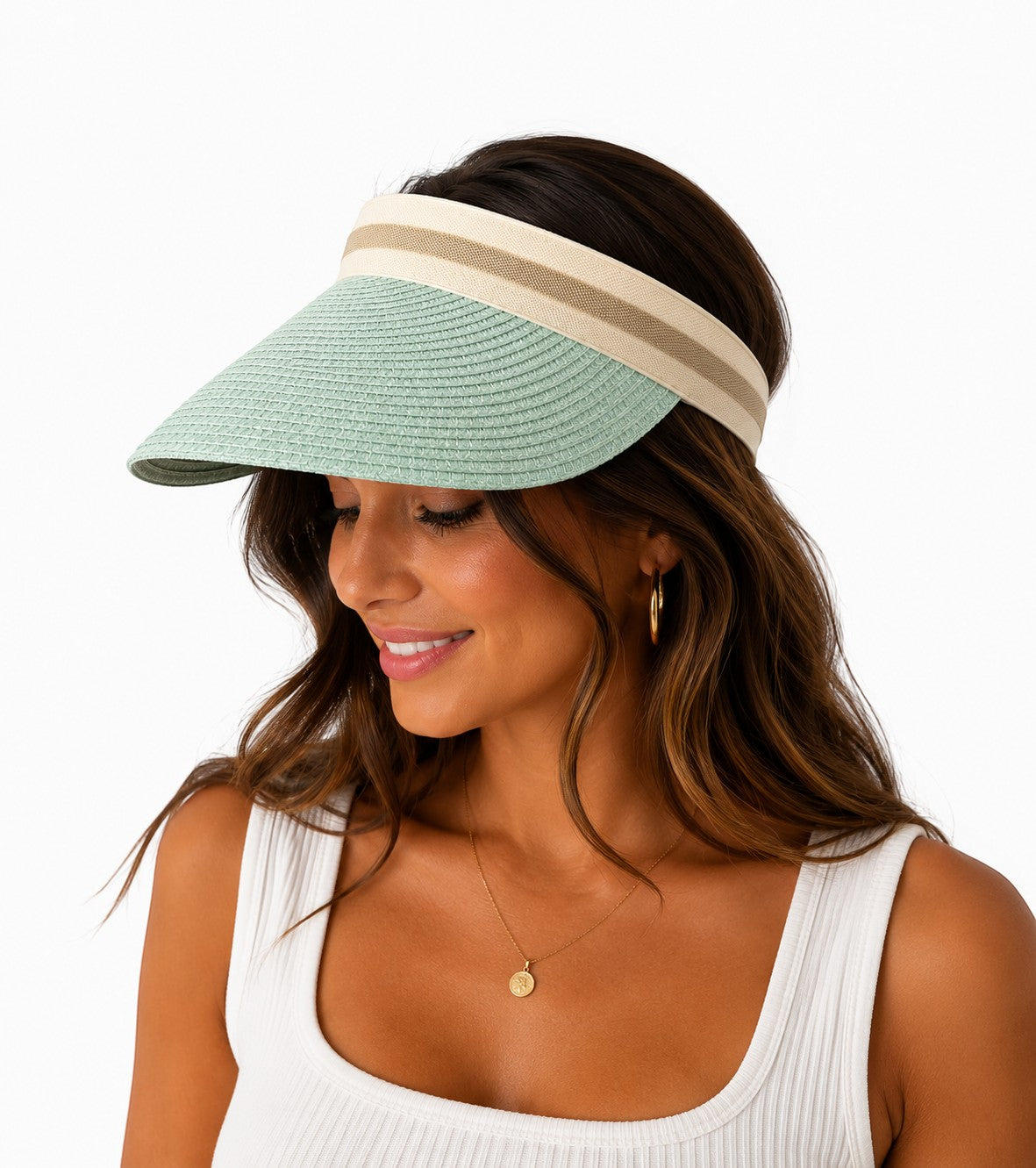 Chapeau visière tressée–Style festival et protection solaire