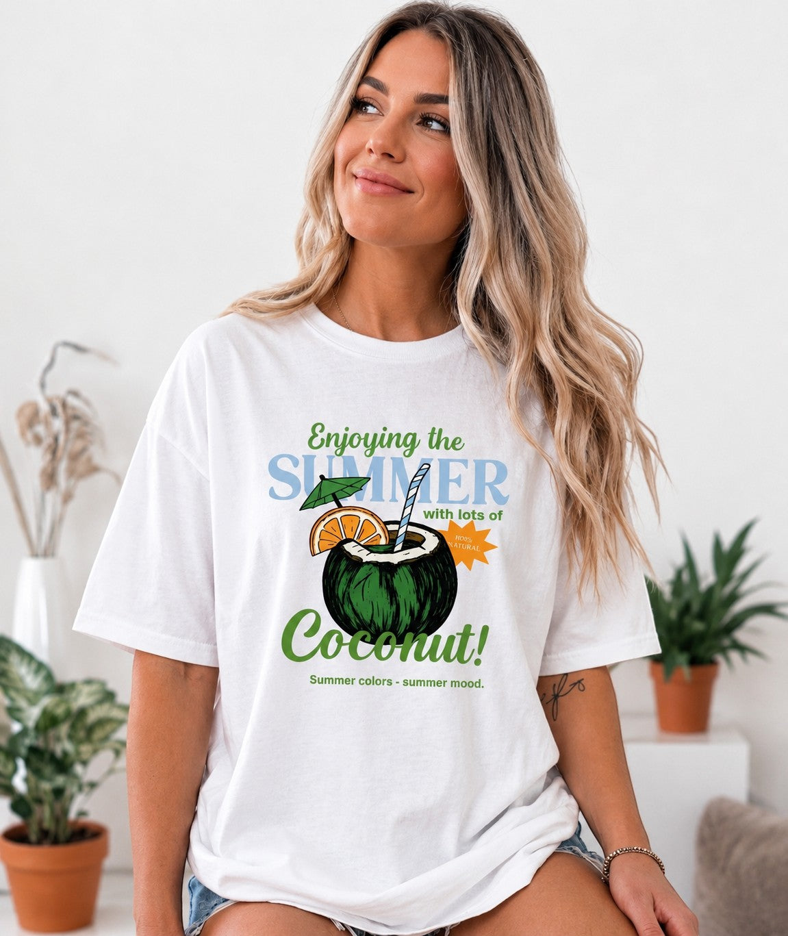 T-shirt grand imprimé 100% coton ESTEE BROWN