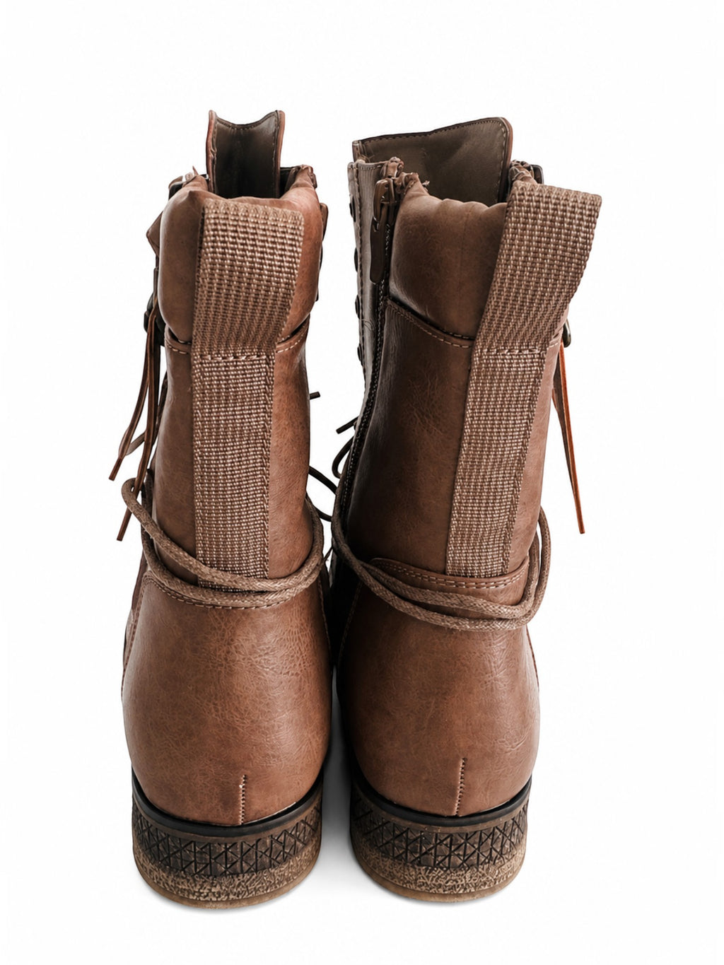 Bottines femme style militaire Chocolat LADY GLORY