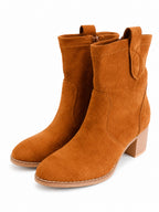 Bottines femme en suédine Camel LADY GLORY
