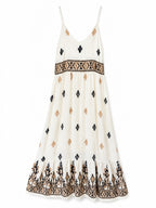Robe longue bohème brodée MISS CHARM