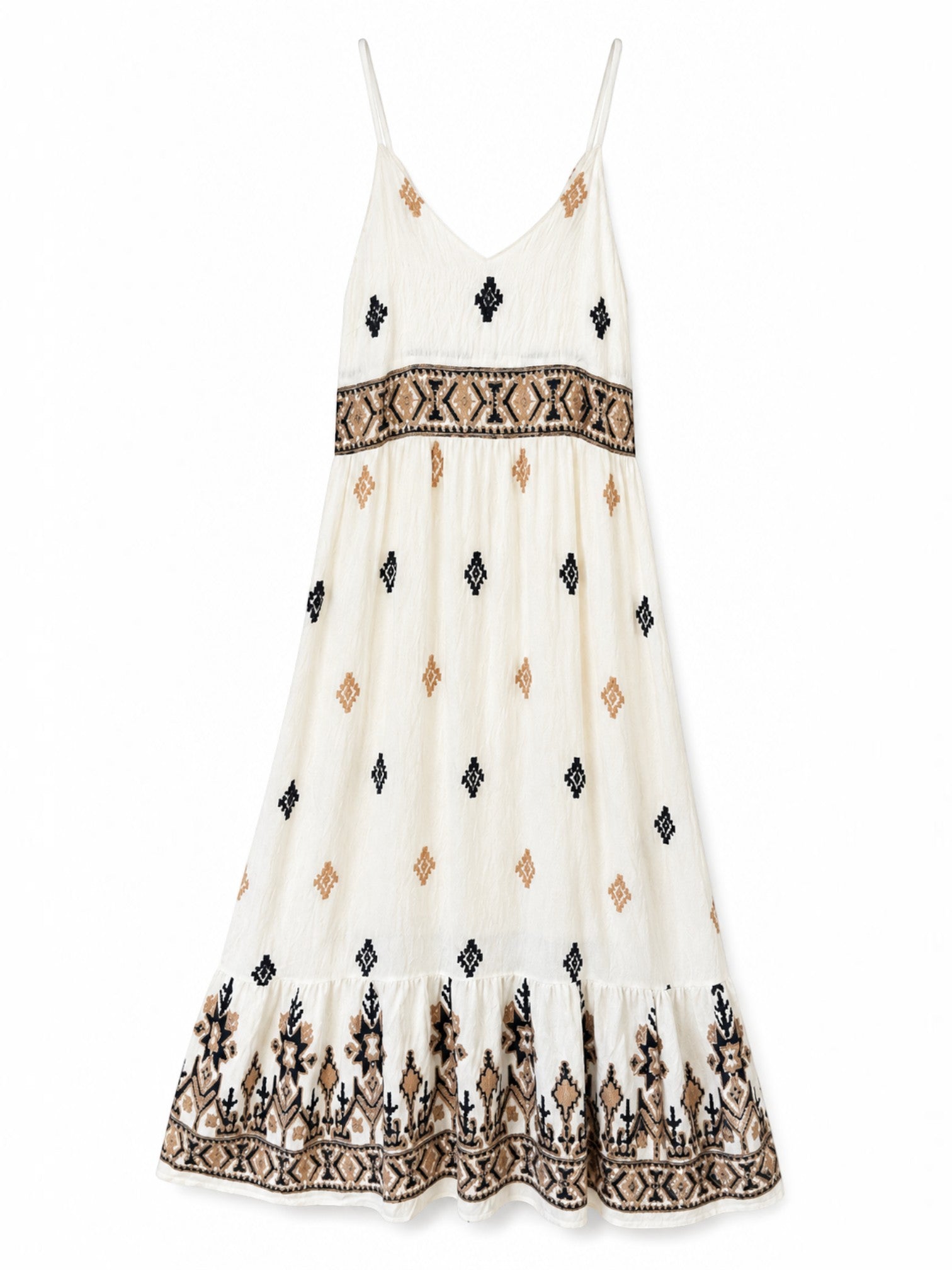 Robe longue bohème brodée MISS CHARM