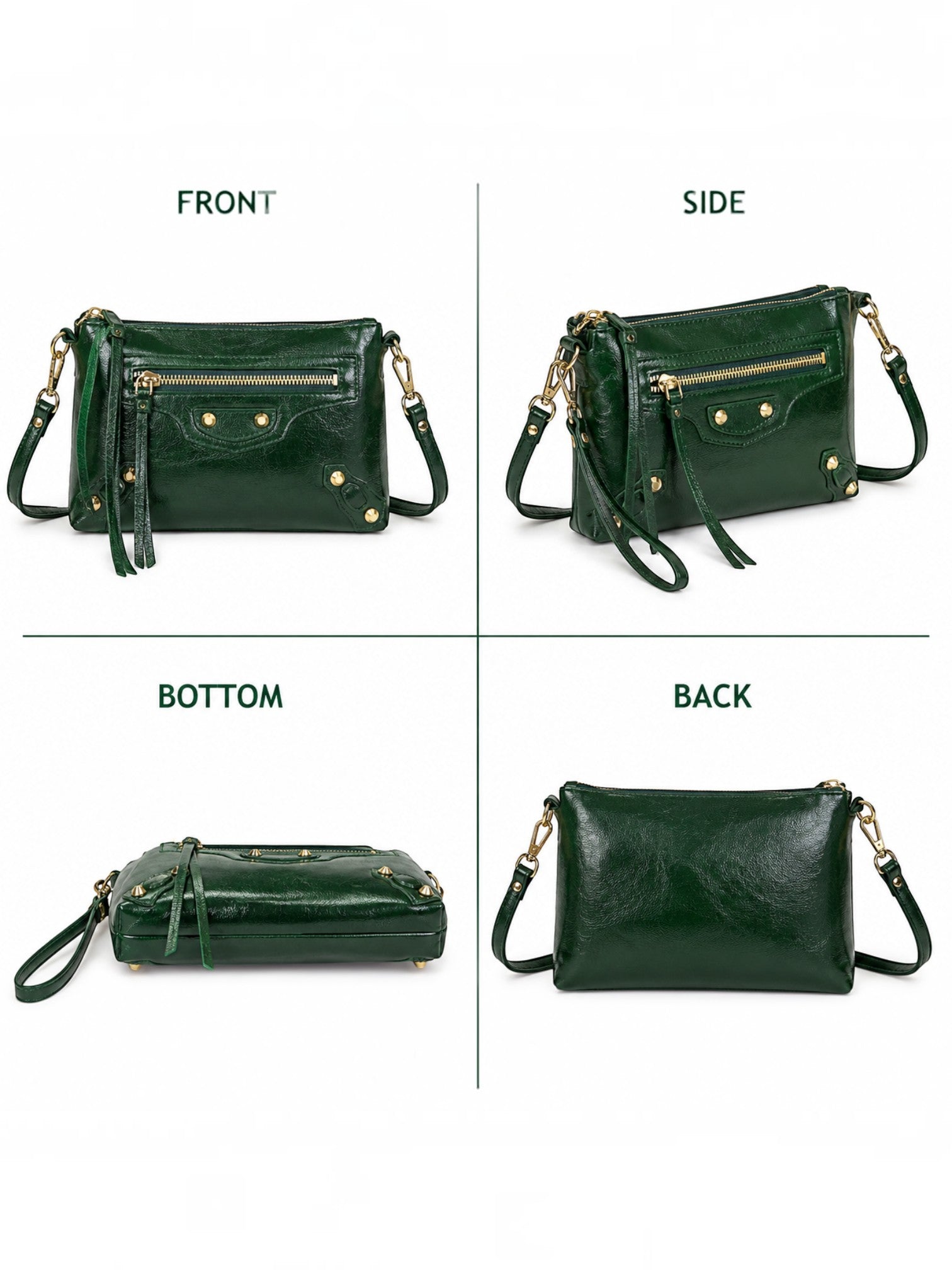 Sac Bandoulière Effet Cuir Finitions Dorées GALLANTRY