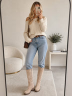 Bottes Hautes Femme à Talon Épais Suédine LADY GLORY