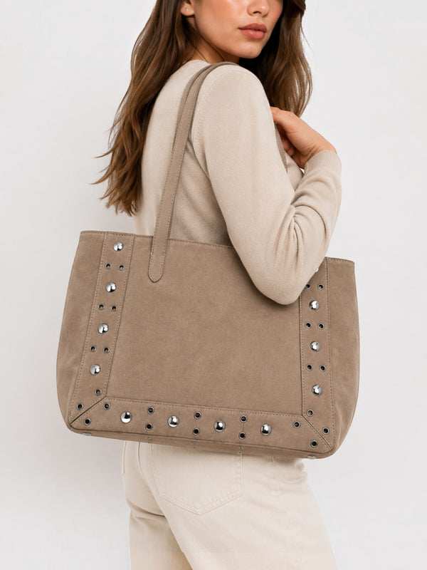 Grand sac cabas femme à clous