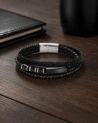 Bracelet cuir et acier inoxydable ÉLINE L'ATELIER - Bijoux - ÉLINE L'ATELIER