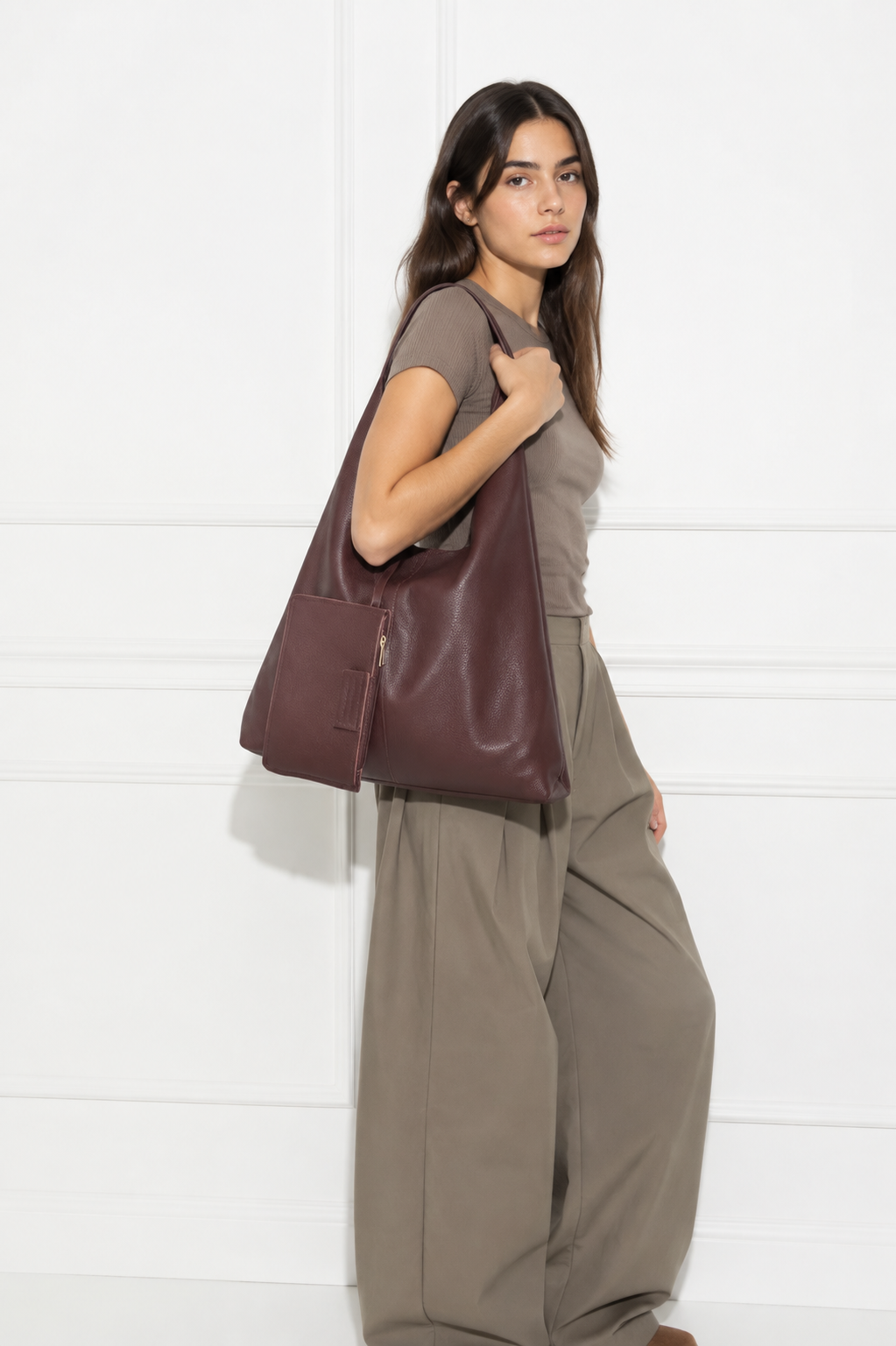 Sac Hobo Femme Cuir Véritable SUIE VALENTINI