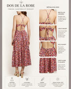 Robe longue imprimé fleuri ALIZEE ANDY & LUCY