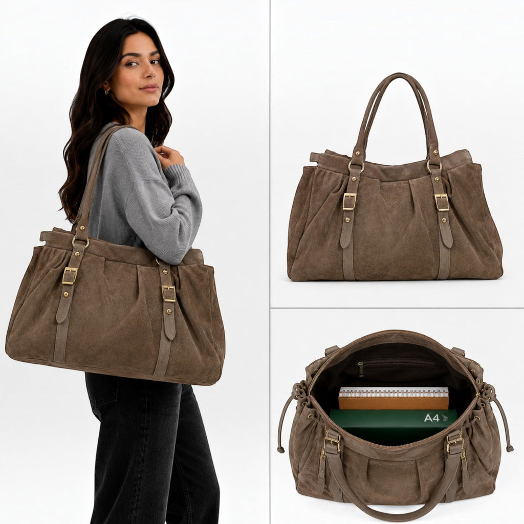 Sac à main Cuir Suède LYDIA LOUISA LEE