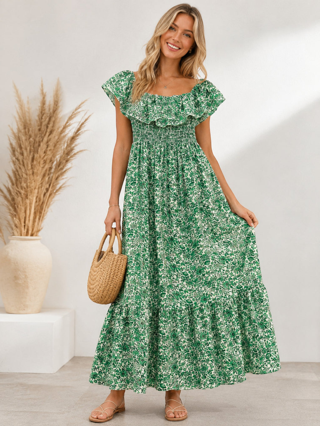 Robe Longue Imprimée Coton Taille Unique LORIANE