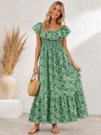 Robe Longue Imprimée Coton Taille Unique LORIANE