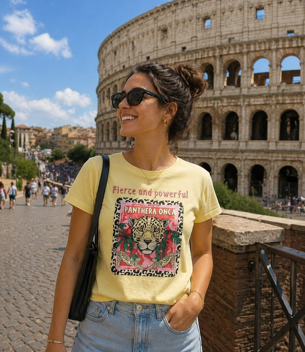 T-shirt Fierce and Powerful léopard ATTRAIT PARIS
