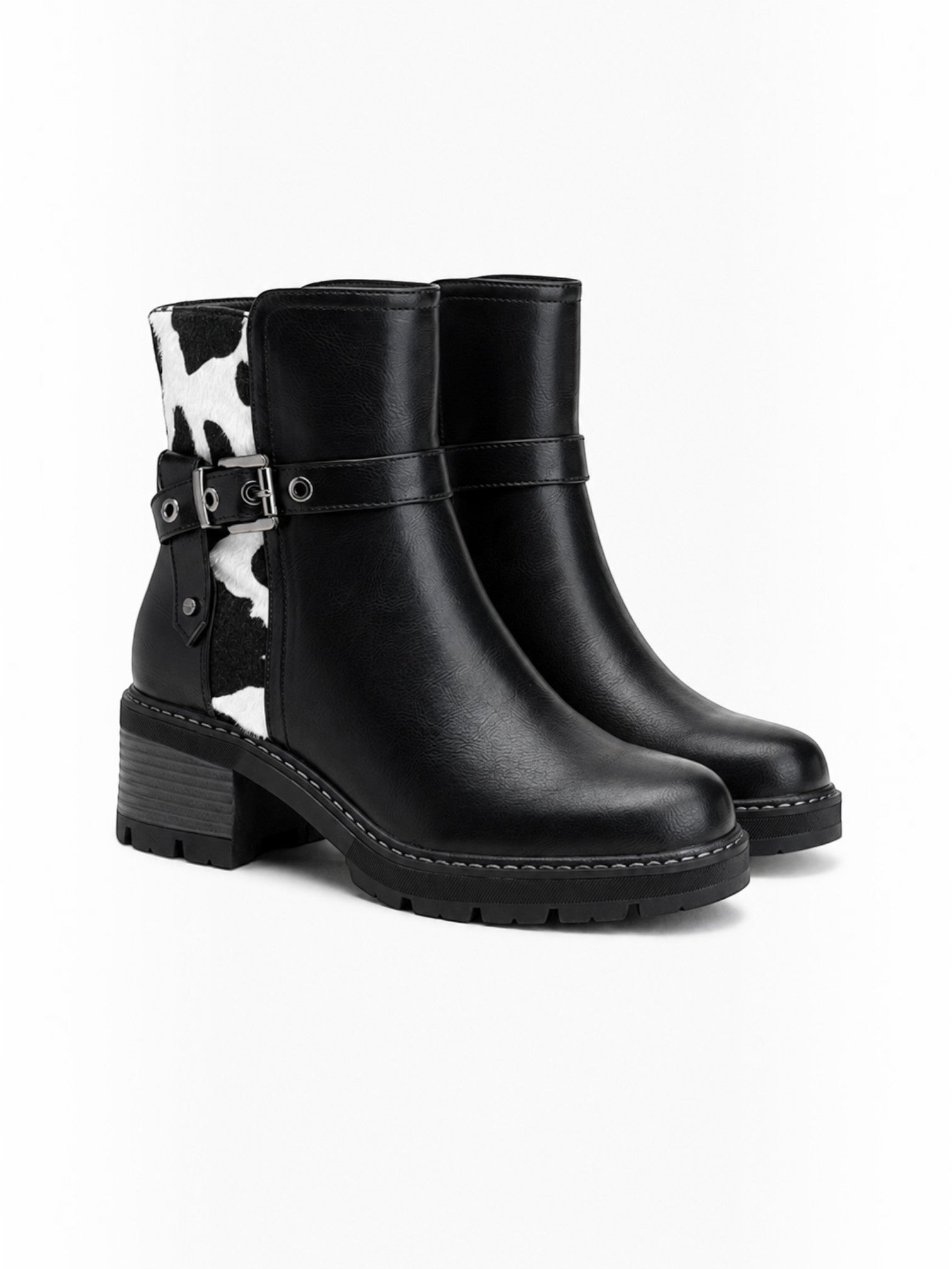 Bottines Femme à Motif Vache LADY GLORY