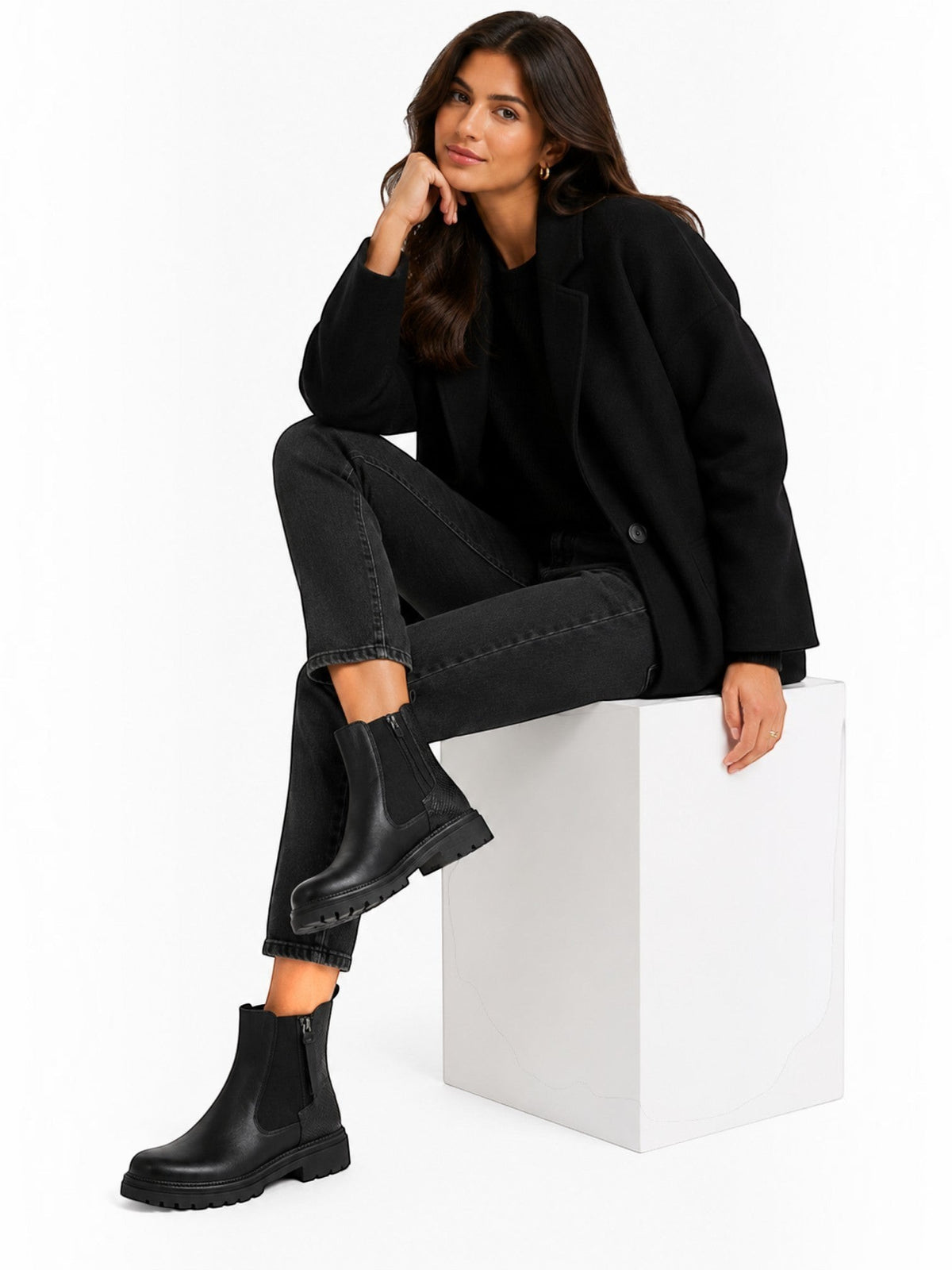 Bottines Métallisées Plateforme Frange Décorative Zip Latéral – LADY GLORY