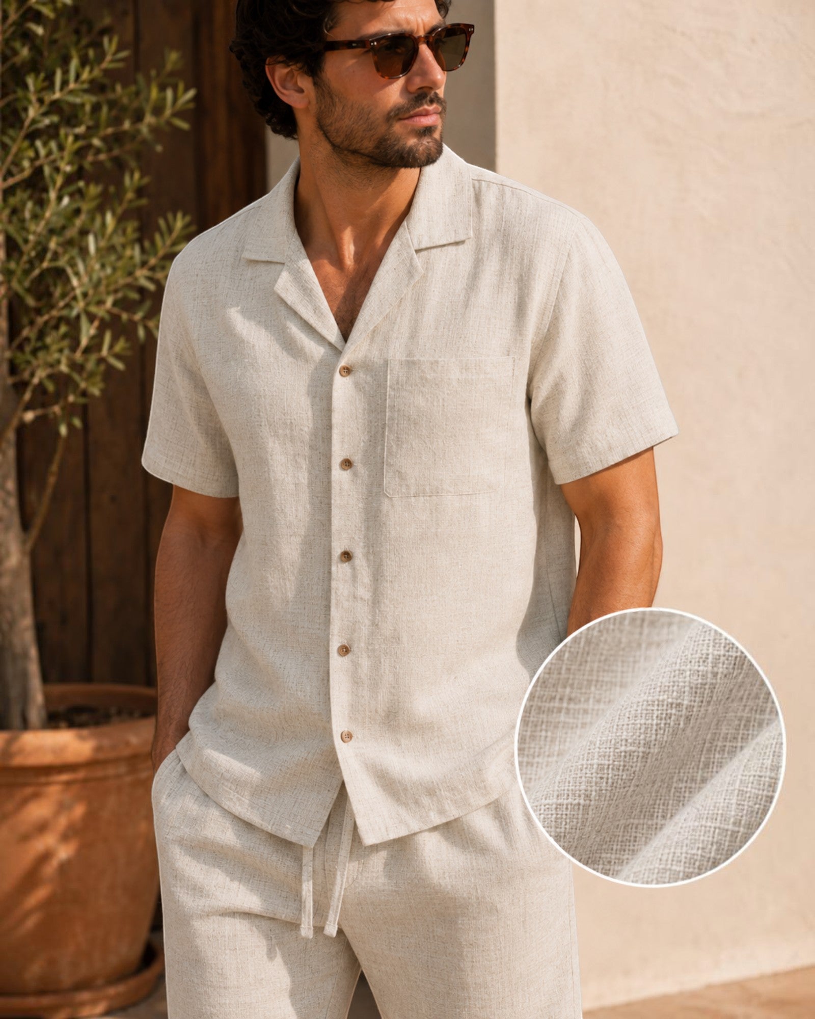 Ensemble short décontracté homme Frilivin