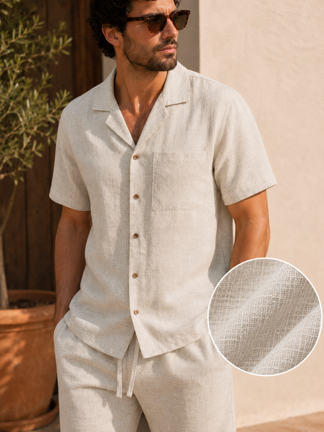 Ensemble short décontracté homme Frilivin