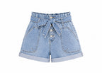 Short Denim Paperbag Taille Haute Femme NINA CARTER