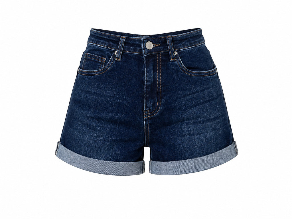 Short denim jean taille haute stretch NINA CARTER