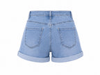 Short denim jean taille haute stretch NINA CARTER