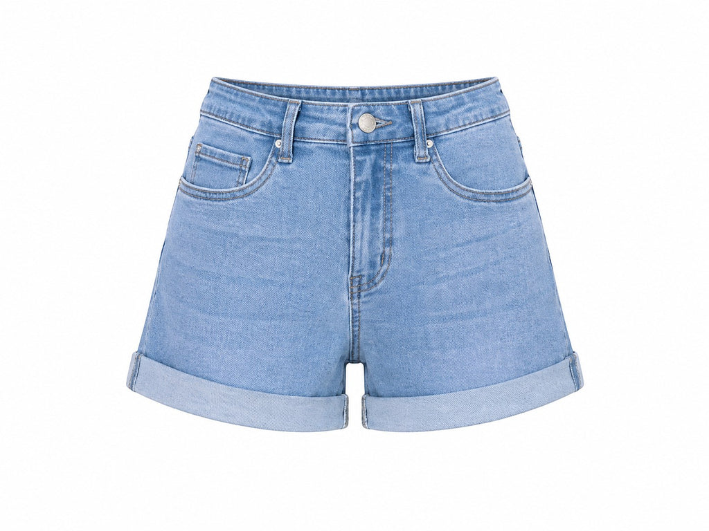 Short denim jean taille haute stretch NINA CARTER