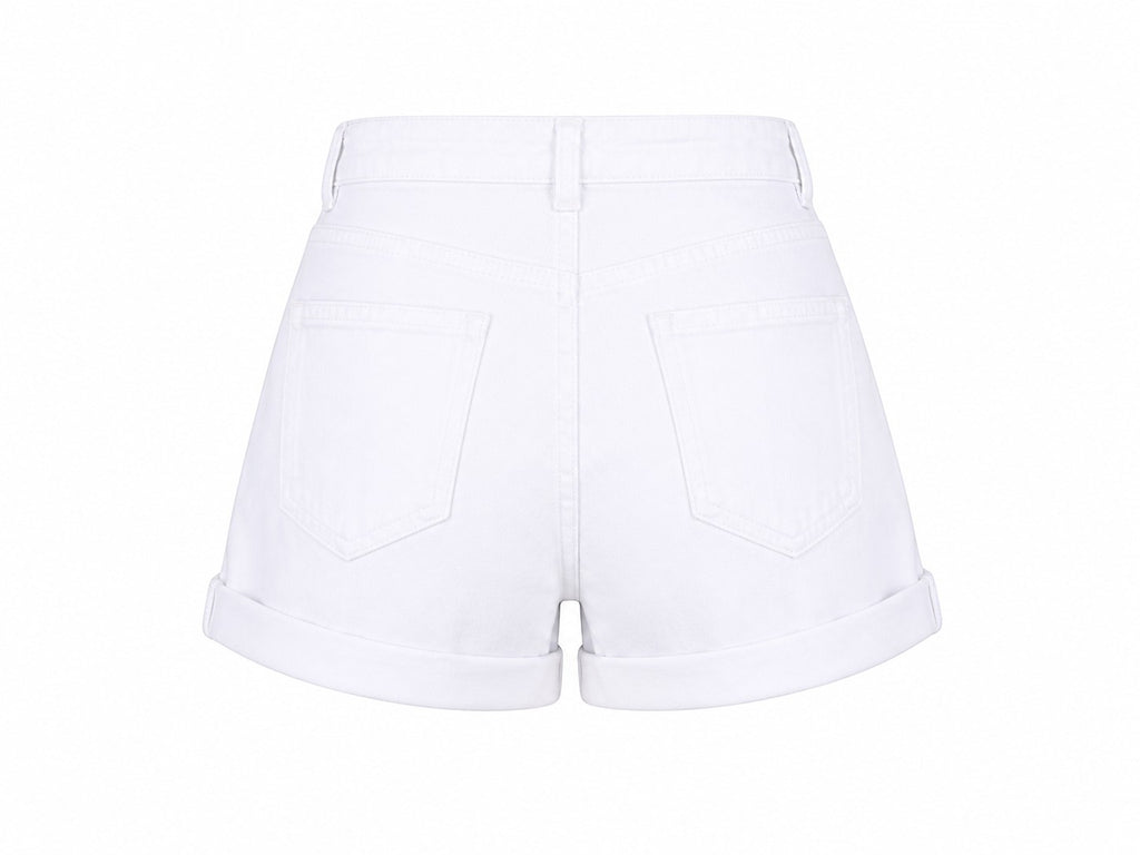 Short denim jean taille haute stretch NINA CARTER