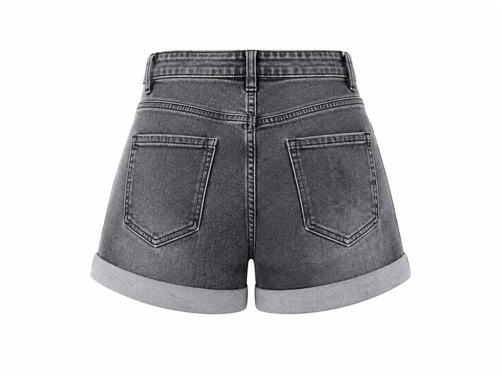 Short denim jean taille haute stretch NINA CARTER