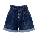 Short Denim Paperbag Taille Haute Femme NINA CARTER