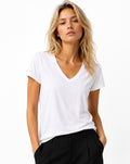 T-shirt manche courte simple coton col V