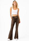 Legging évasé léopard taille haute