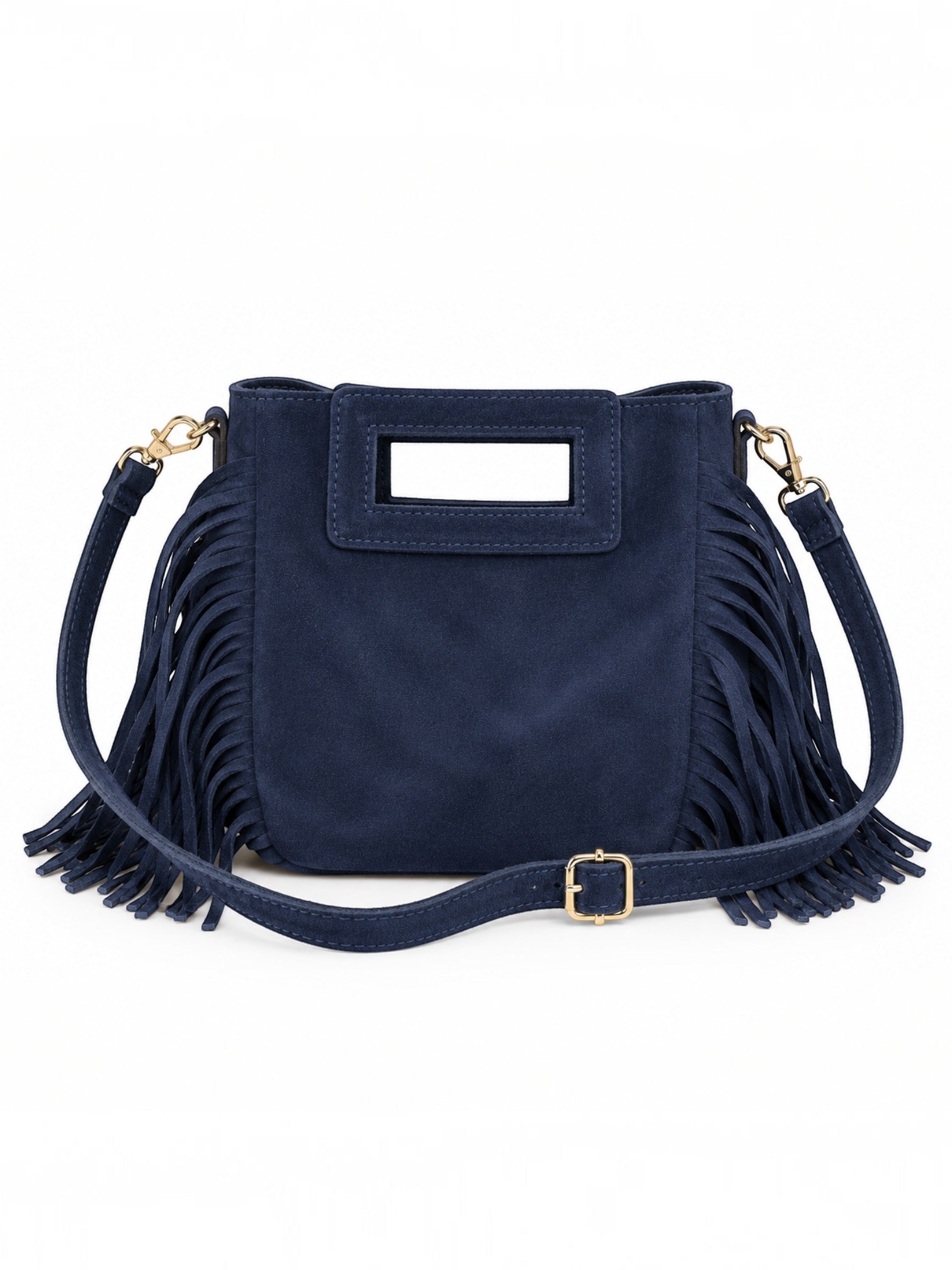 Sac bandoulière en daim à franges – Petit format