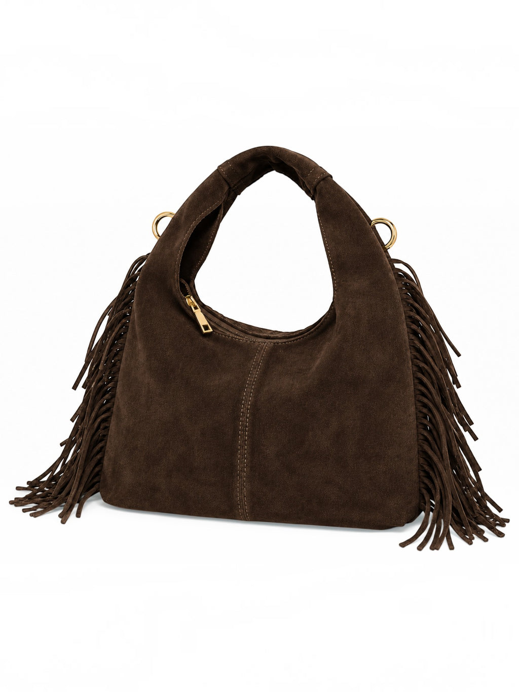 Sac bandoulière en daim à franges