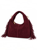 Sac bandoulière en daim à franges
