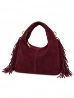 Sac bandoulière en daim à franges