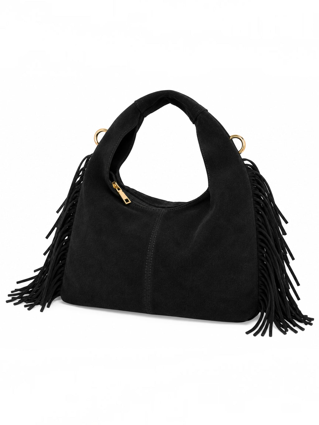 Sac bandoulière en daim à franges
