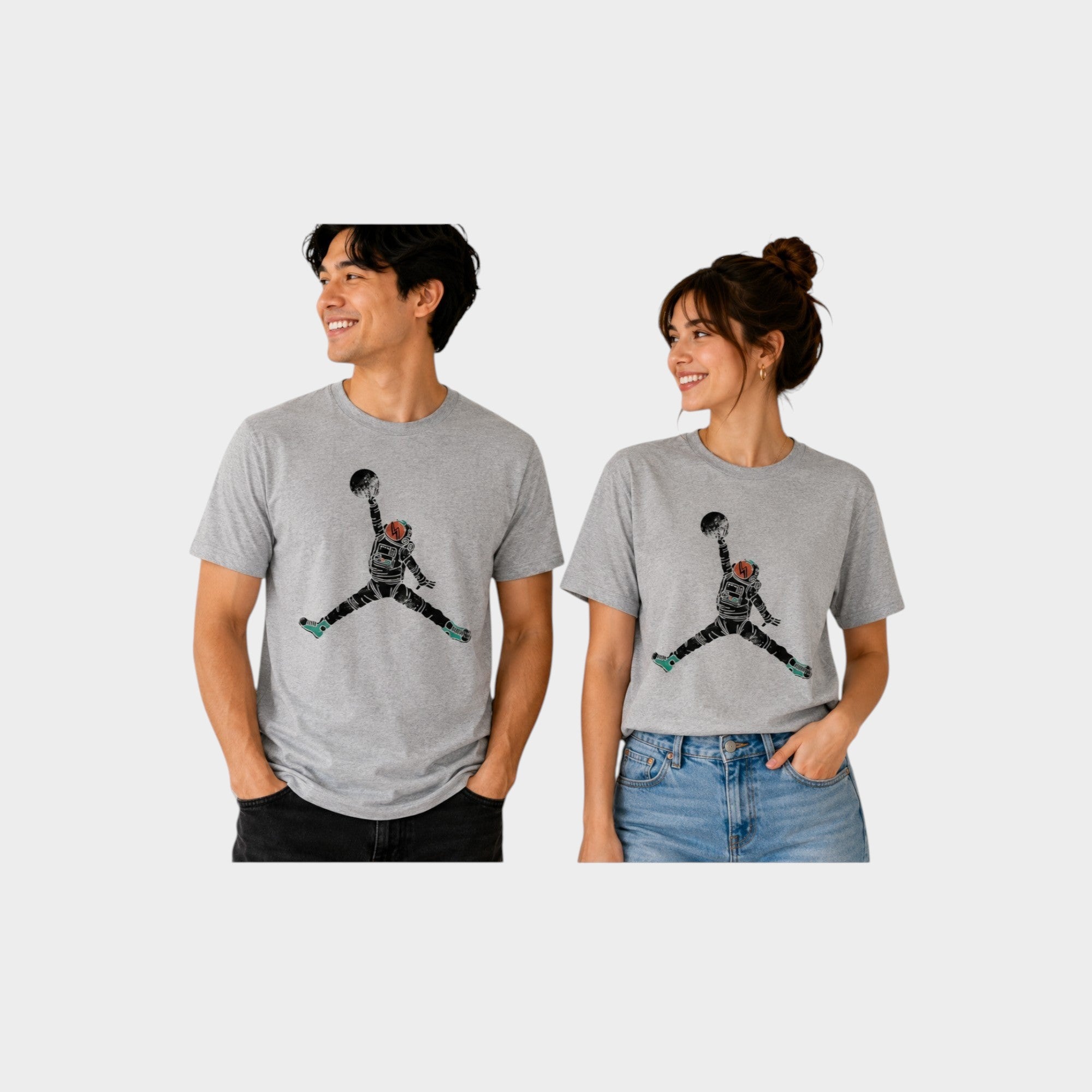 T-shirt Gris Chiné Homme Space Dunk WOOOP