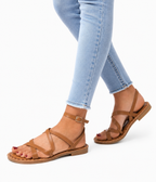 Sandales Plates Camel - Joia Paris
