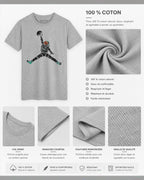 T-shirt Gris Chiné Homme Space Dunk WOOOP - T-shirts - WOOOP