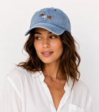 Casquette en coton avec broderie chien