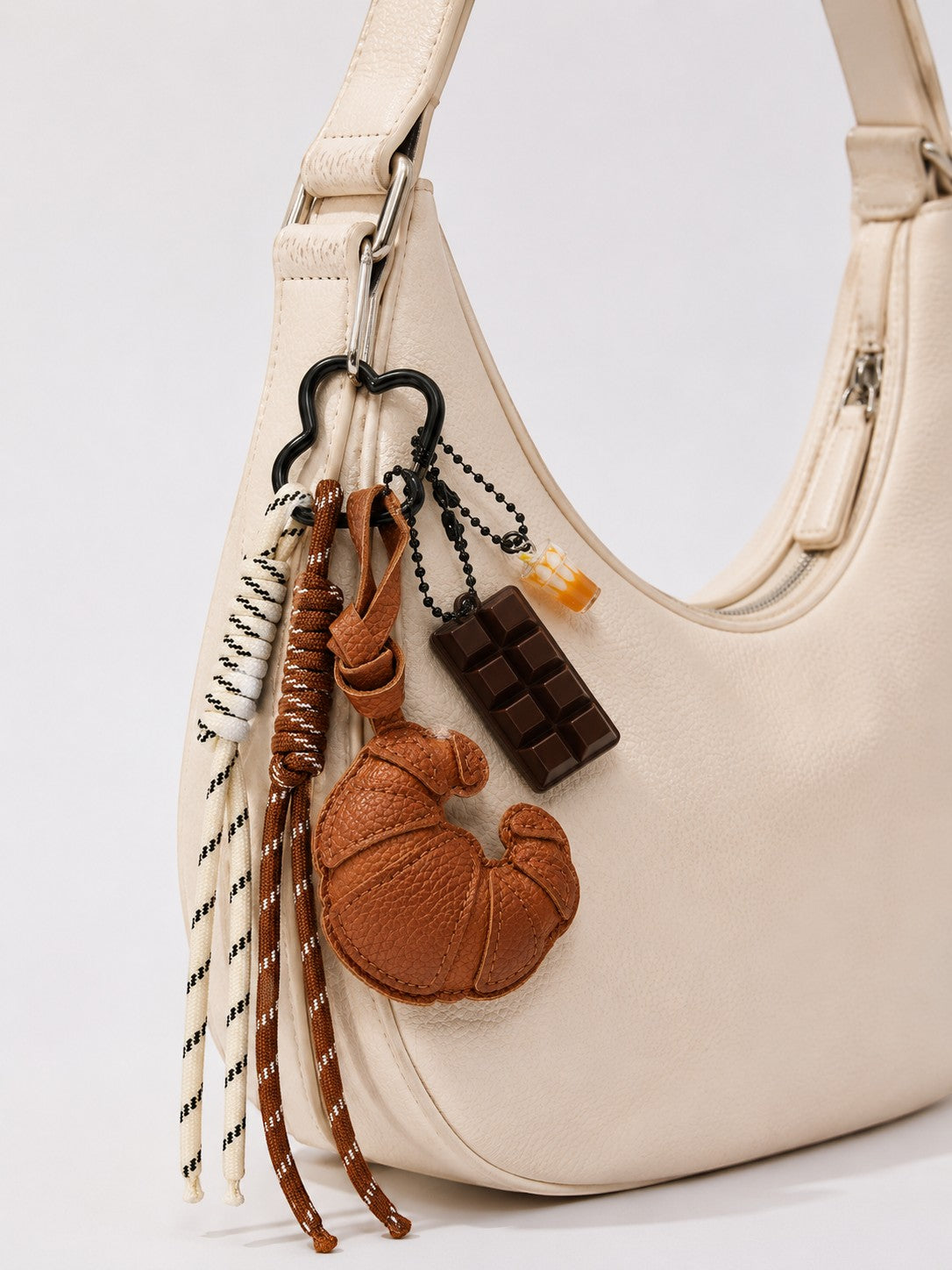 Grigri Sac & Porte-clé Croissant ÉLINE L'ATELIER