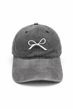Casquette denim nœud brodé BYREN | ÉLINE L'ATELIER - Casquettes - BYREN | ÉLINE L'ATELIER