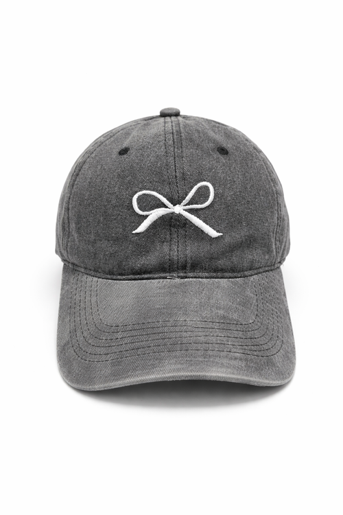 Casquette denim nœud brodé BYREN | ÉLINE L'ATELIER - Casquettes - BYREN | ÉLINE L'ATELIER