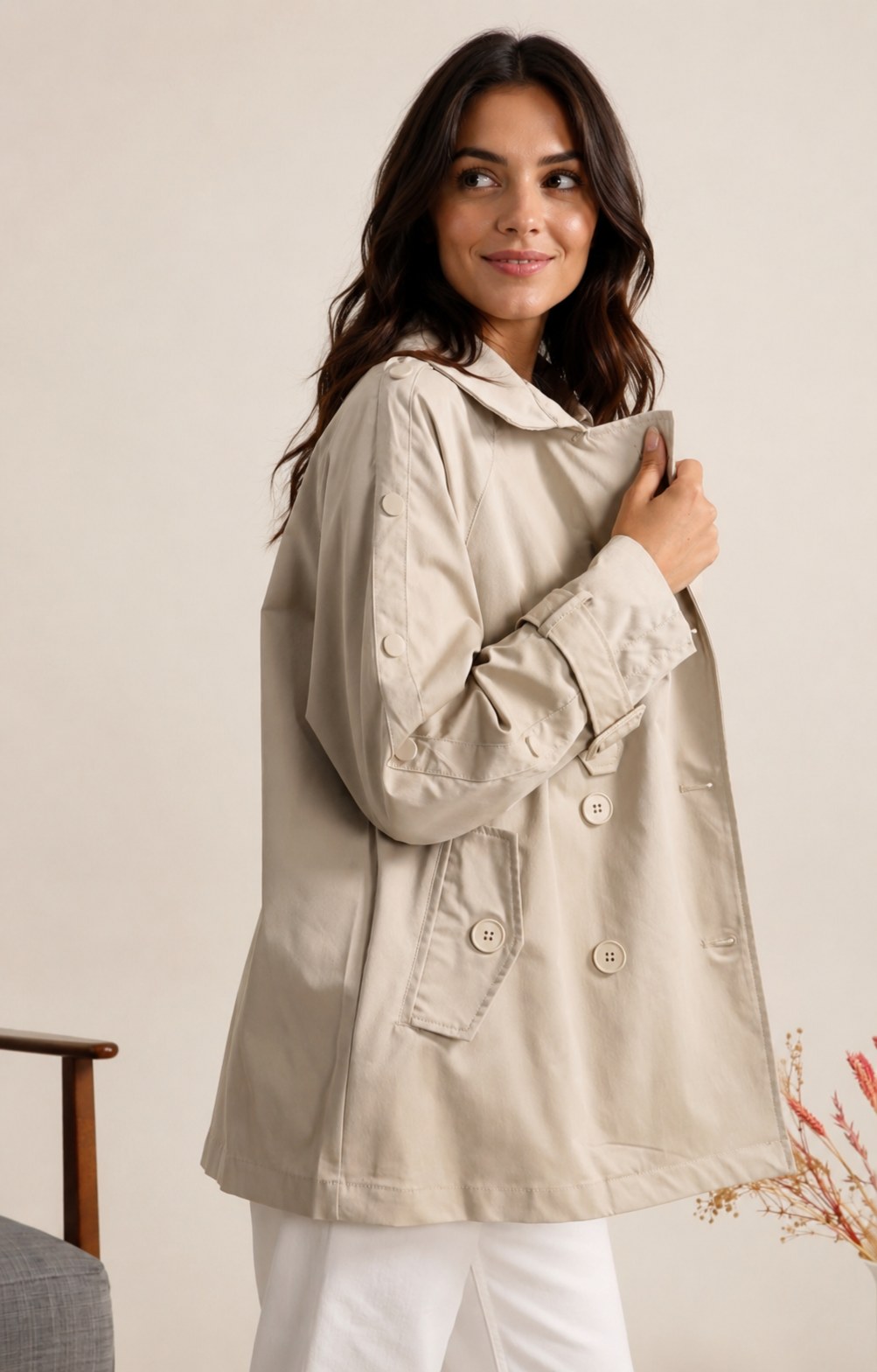 Trench-coat Mi-long ATTRAIT PARIS