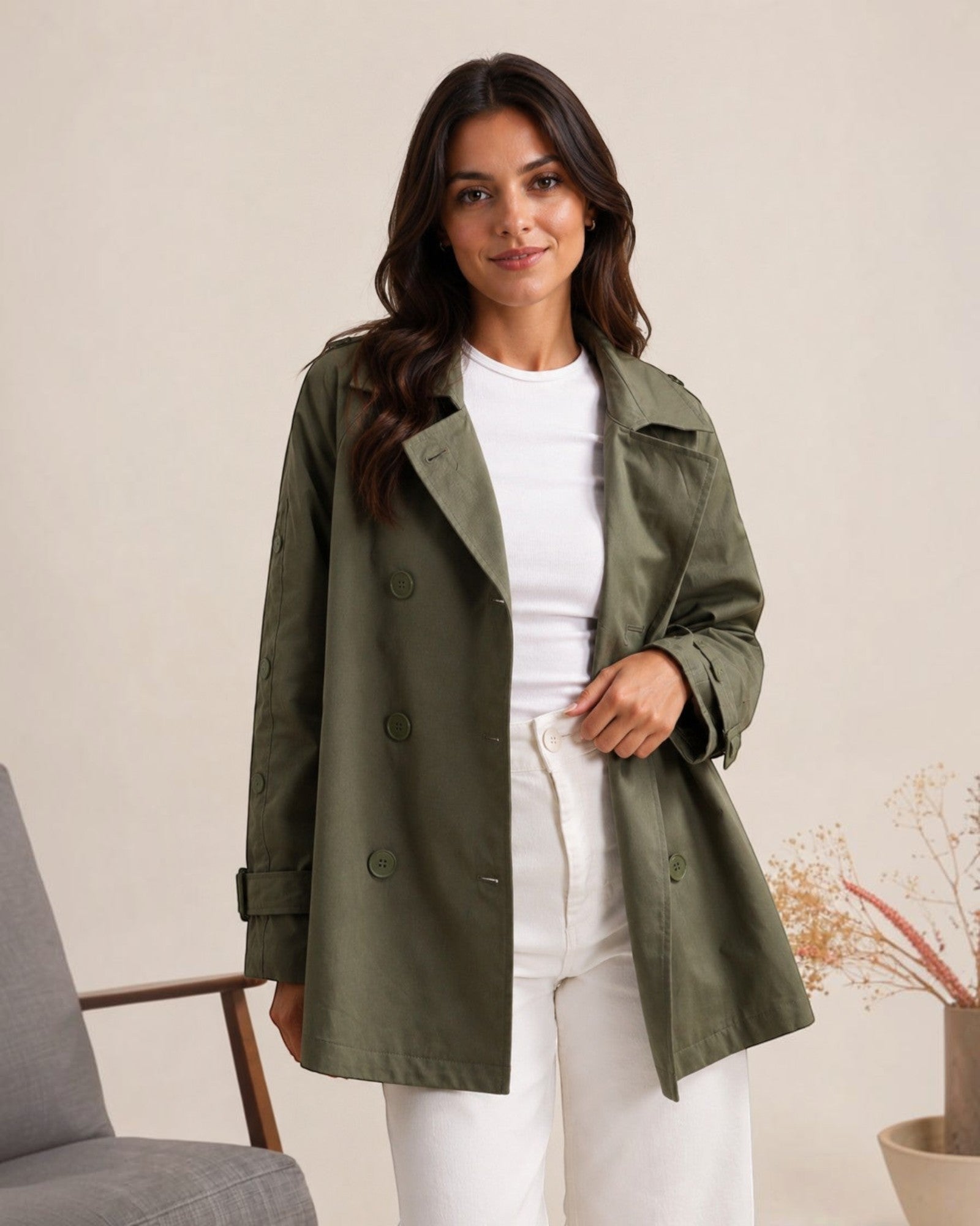 Trench-coat Mi-long ATTRAIT PARIS