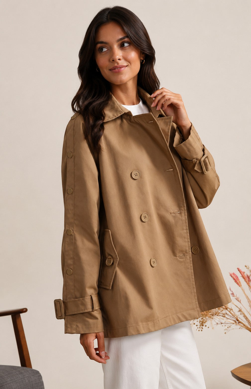 Trench-coat Mi-long ATTRAIT PARIS