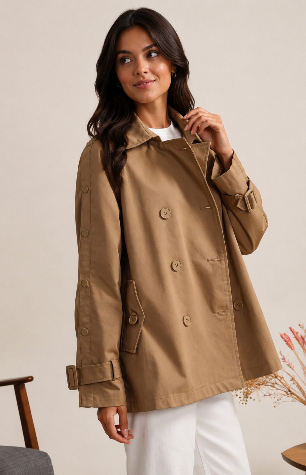 Trench-coat Mi-long ATTRAIT PARIS