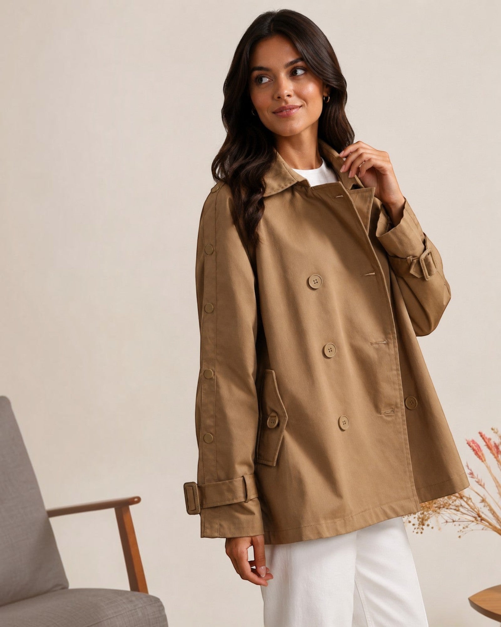 Trench-coat Mi-long ATTRAIT PARIS