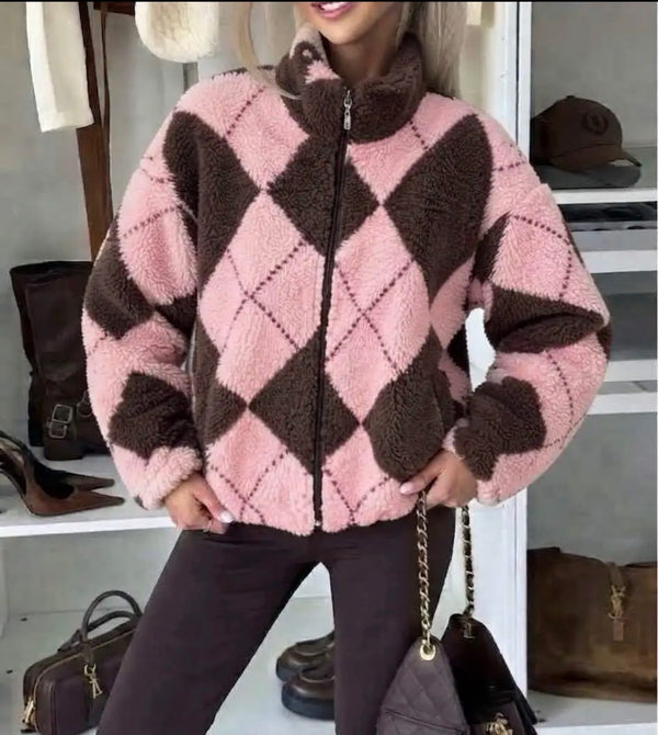 Veste Polaire Imprimé Losanges ESTEES BROWN