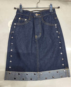Jupe en jean clous strass enfant GRASSTAR