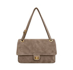 Sac à épaule en cuir suédé Aura M LOUISA LEE